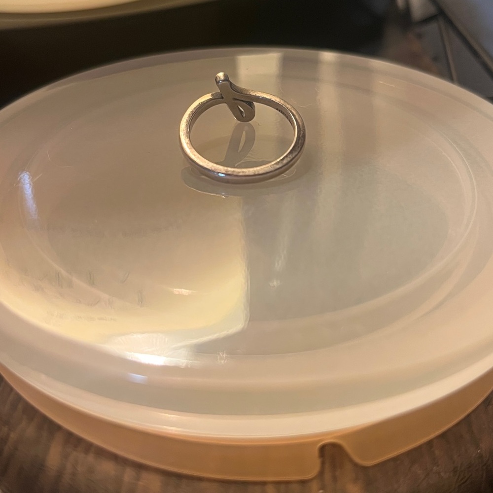 James Avery. 6.5 Script Initial Ring “J” - image 4